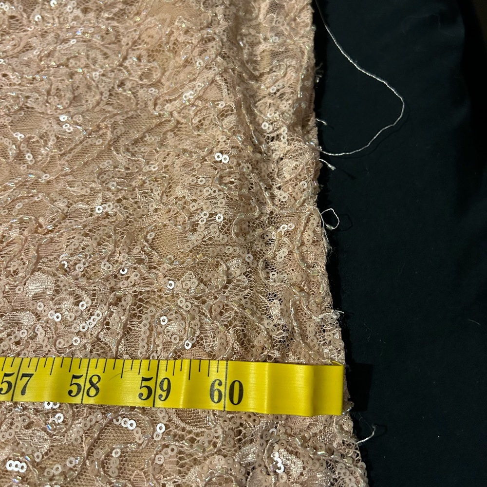 Light pink spaghetti strap beaded prom dress, size 4 - Picture 7 of 8